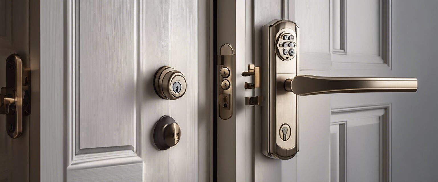 Entry door security hardware