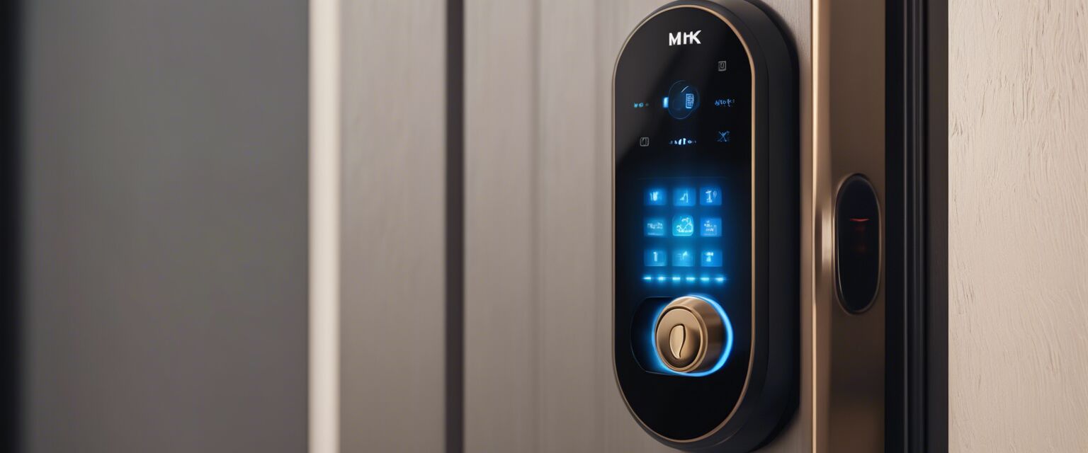 Smart lock on an entry door