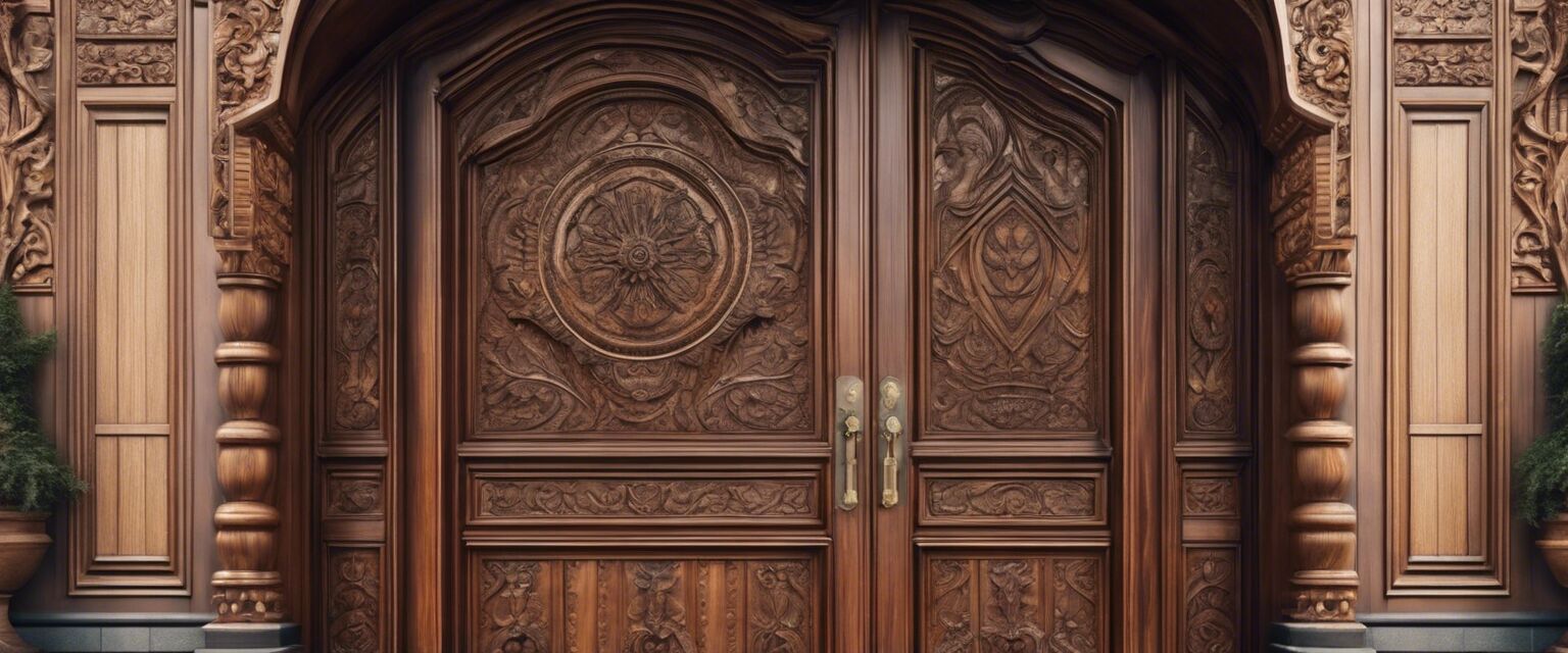 Wooden entry door